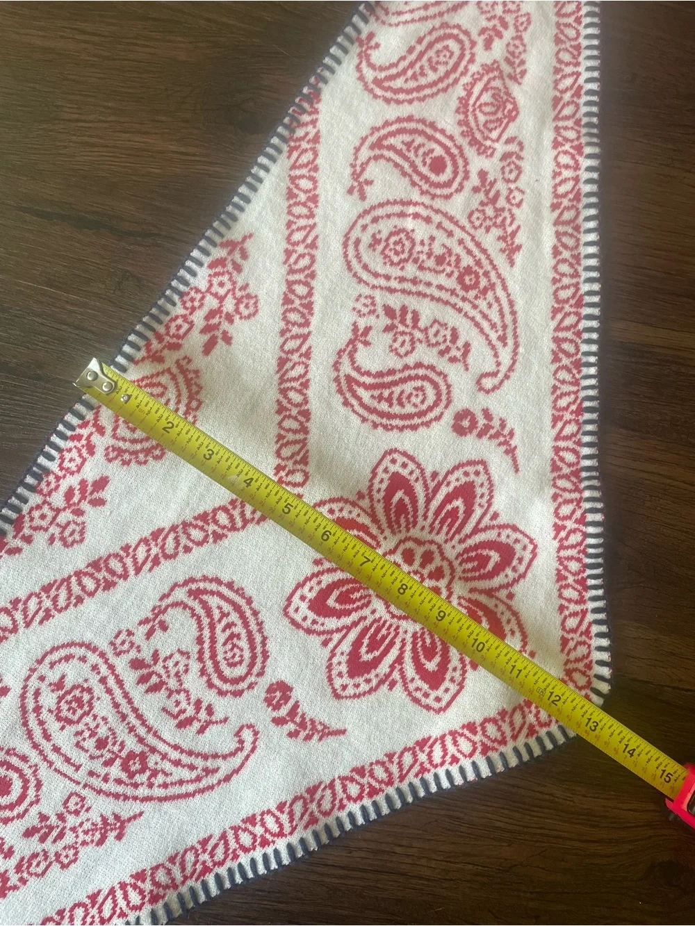 Free People Acrylic Bandana Head Scarf Red White Blue Paisley Size ALL NWT